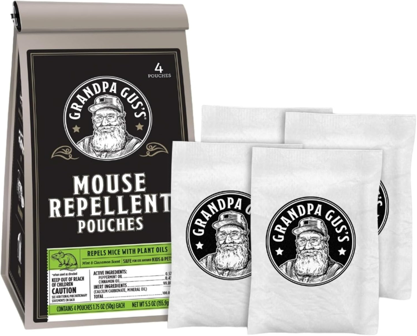 Grandpa Gus's Natural Mouse Repellent Pouches - 10 Pack