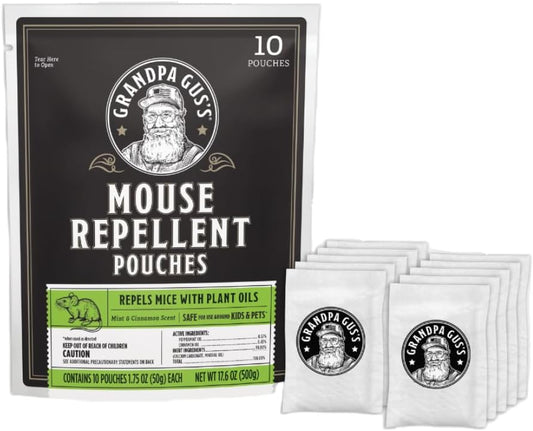 Grandpa Gus's Natural Mouse Repellent Pouches - 10 Pack