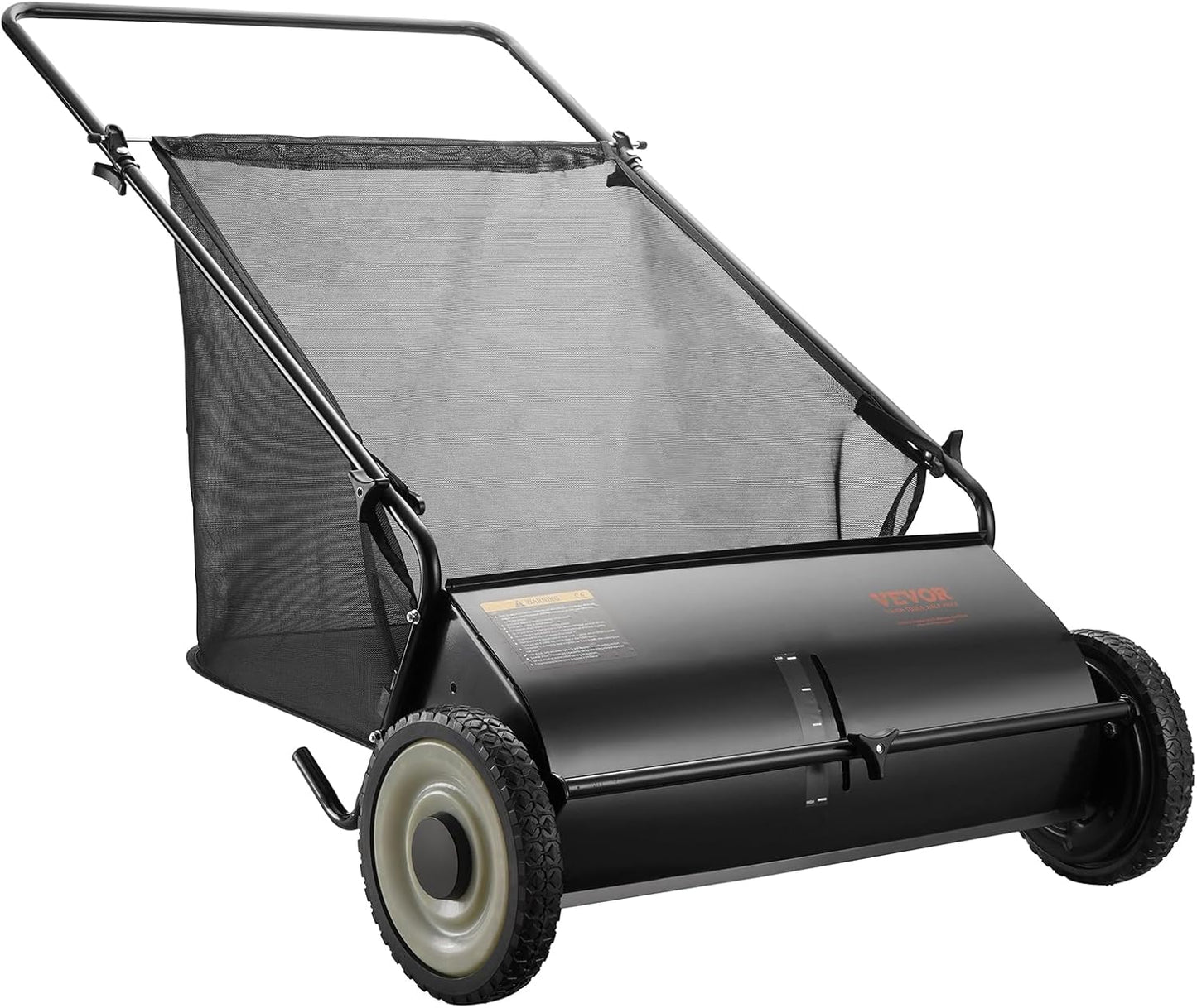 VEVOR Push Lawn Sweeper - 21" & 26" Leaf Collector
