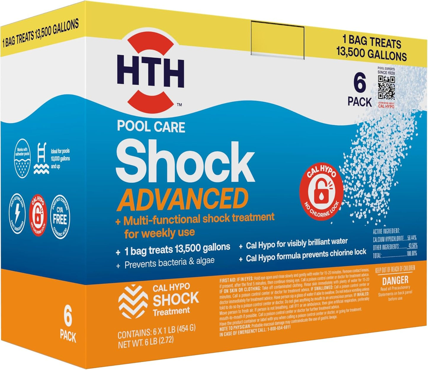 HTH 52036R Pool Shock - 4-in-1 Clarity & Sanitization