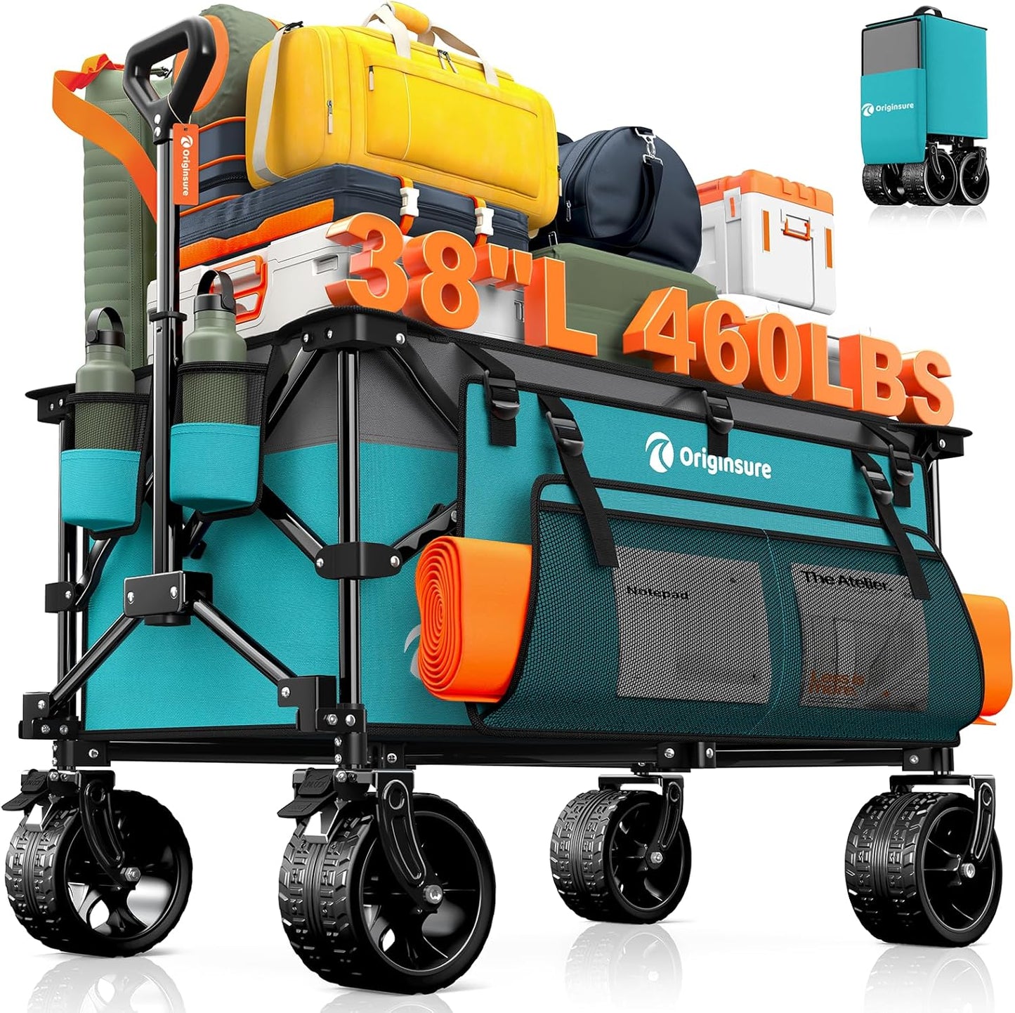 Heavy Duty Folding Wagon Cart 460lbs Capacity