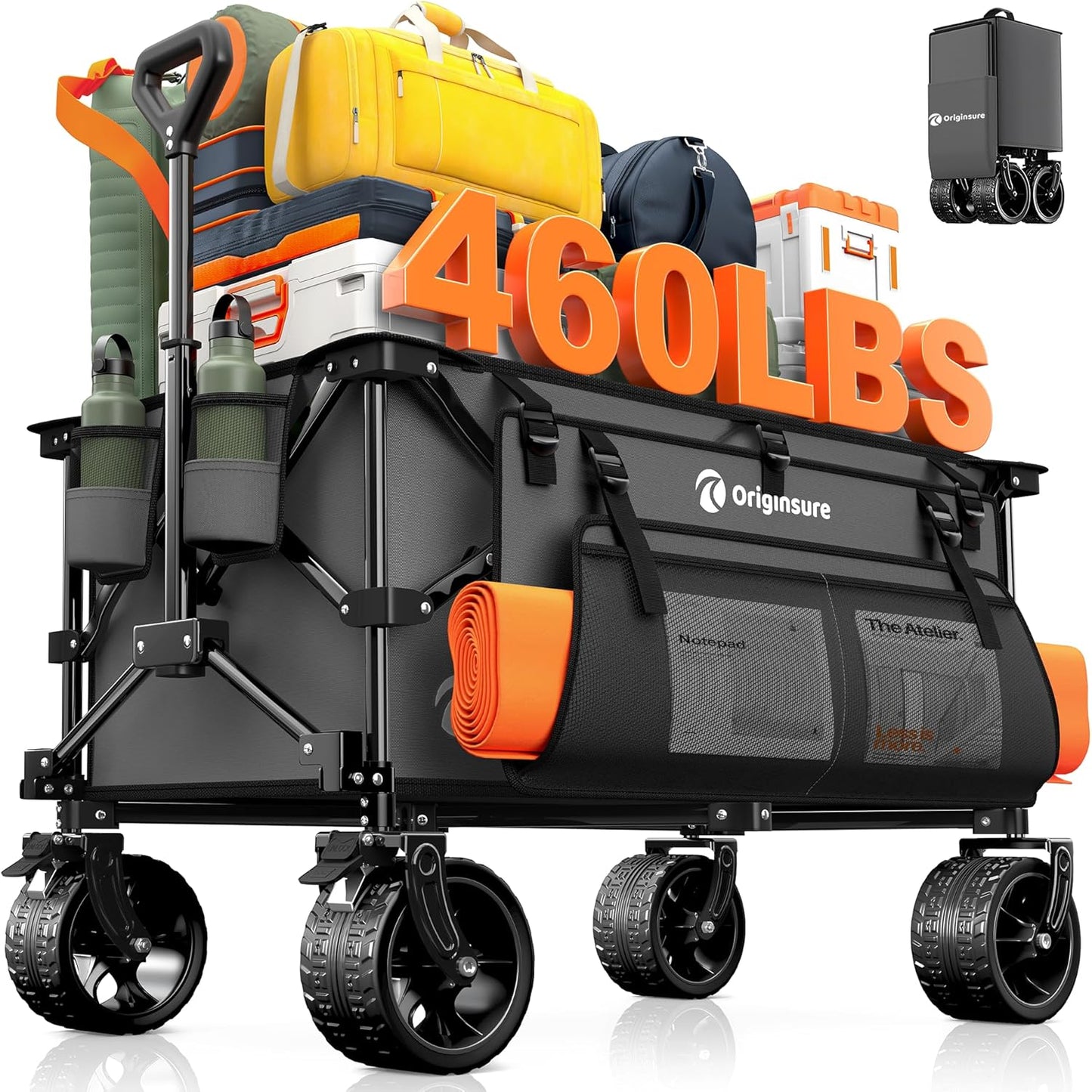 Heavy Duty Folding Wagon Cart 460lbs Capacity